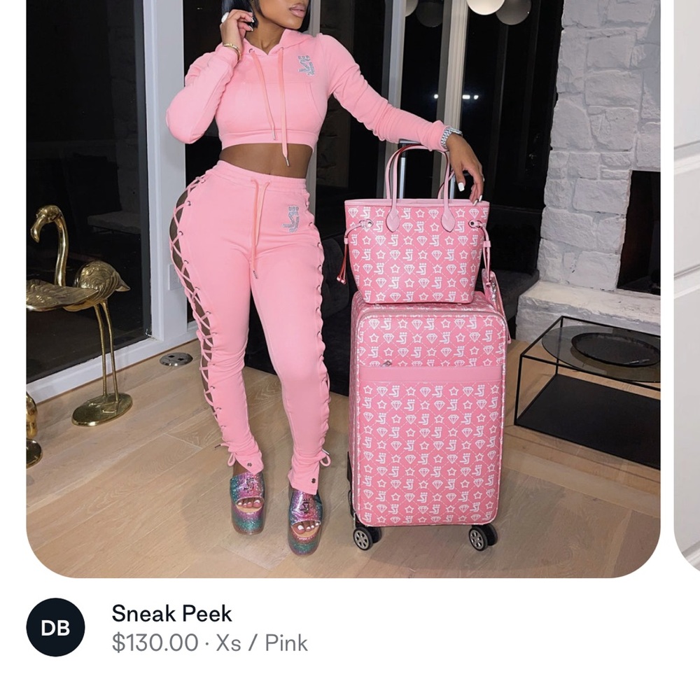 Sneak Peek Xs Shane Justin Cropped Two Piece Set